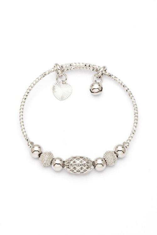 Kid Size Rolling Charm Stainless Steel Bangle
