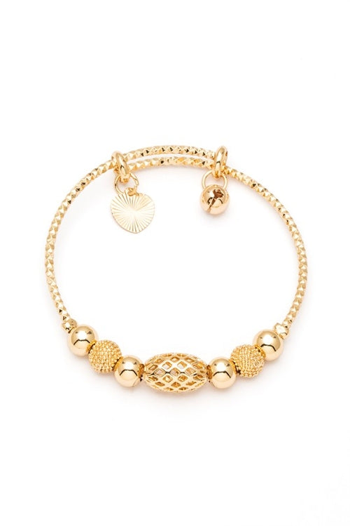 Kid Size Rolling Charm Stainless Steel Bangle